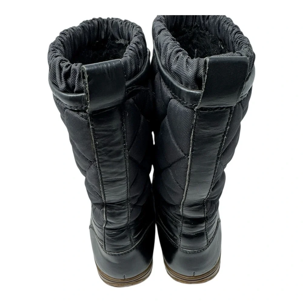 🤑Coach Samara 🖤Gorpcore Utility Black Quilted Nylon & Leather Mid Snow Boots 6